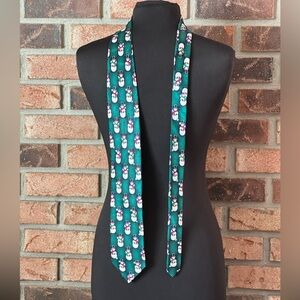Hallmark Yule Tie Greetings Snowman Necktie